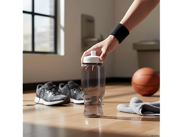 Fun Express 27 oz. Black Plastic Water Bottles - 50 Pieces