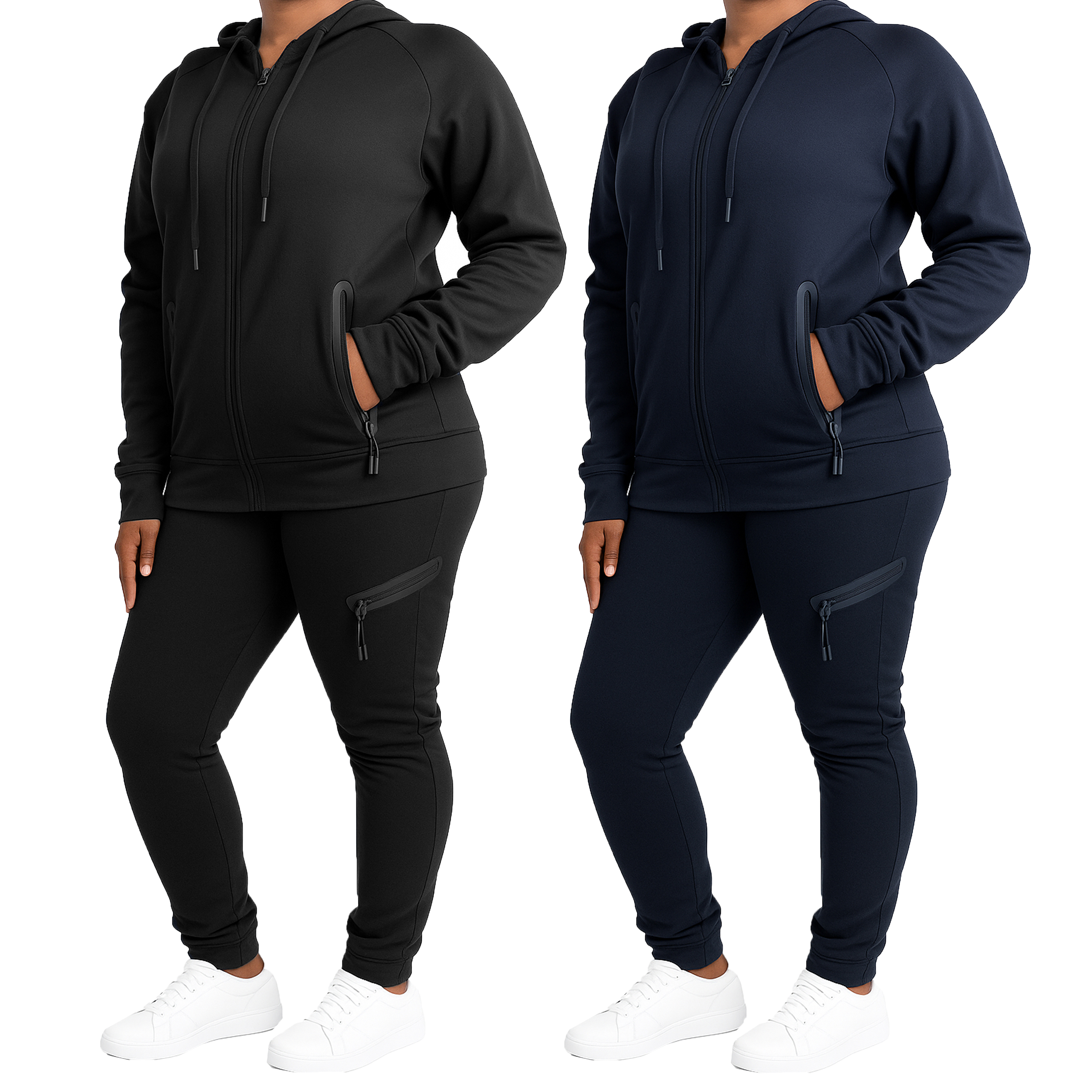 Women's Tech Fleece Hoodie & Jogger Set - Gallery 32