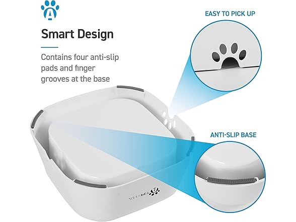 ANYPET No-Spill Dog Water Bowl, Anti-Splash
