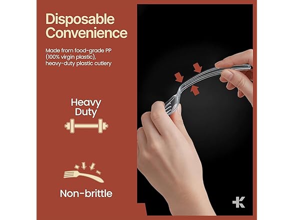 Bakken Disposable Cutlery Set 1000 Pieces Forks