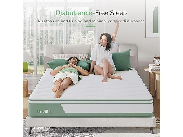 Novilla Mattress Queen, 12 Inch 5-Zone Hybrid Mattress