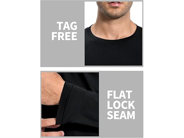 2 Pack Men's Long Sleeve Crew Neck Tee