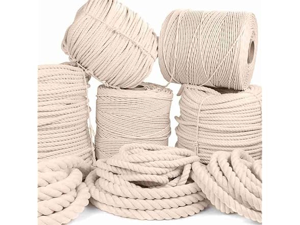 GOLBERG Twisted 100% Natural Cotton Rope –