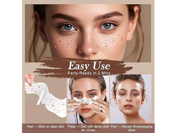Diesetsr Glitter Freckles Temporary Tattoos