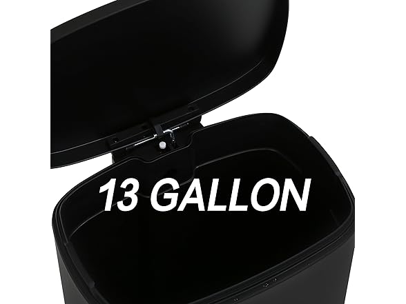 Milo Modern 13 Gallon Metal Household Trash Can