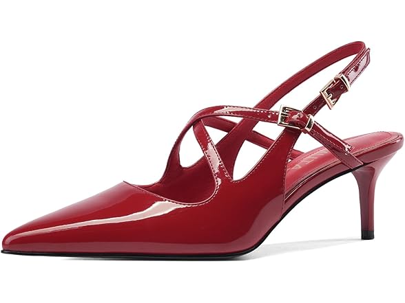 LUMUTA Patent Leather Slingback Kitten