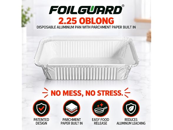 FoilGuard 2.25 lb Oblong Aluminum Pans