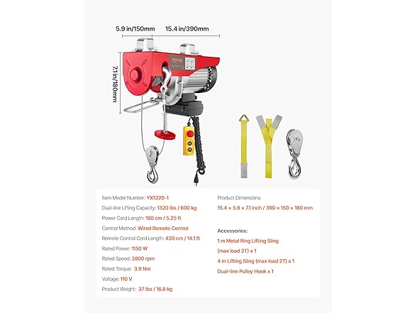 VEVOR Electric Hoist