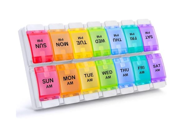 Sukuos Sukuos AM PM Weekly Pill Organizer 2 Tim