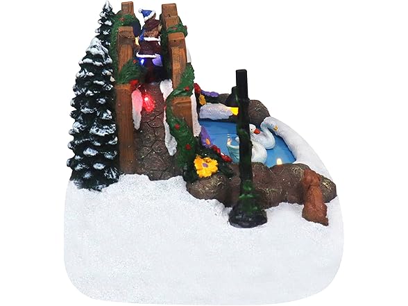 Swimming Swans Christmas Village