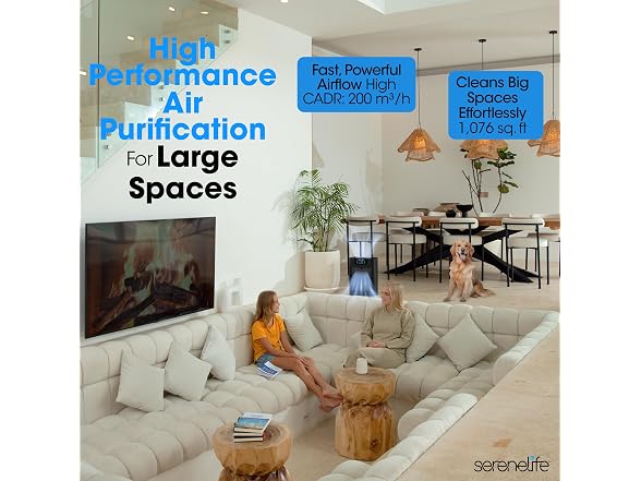 SereneLife Air Purifier 1076sqft