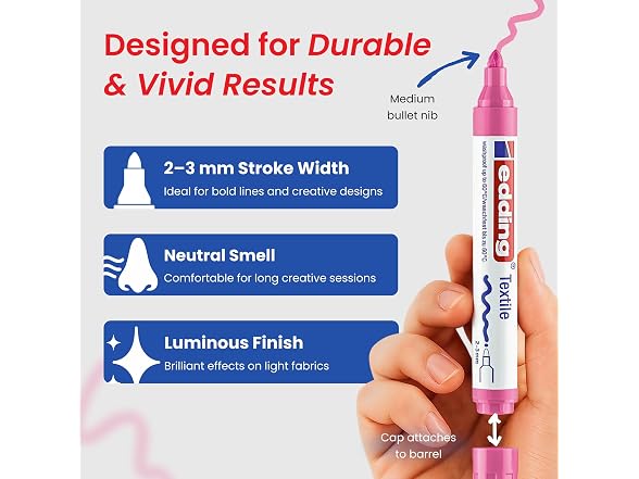 edding 4500 textile Marker - Pink - box of 10