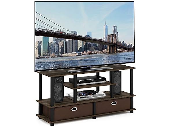 Furinno JAYA TV Stand up to 50 Walnut