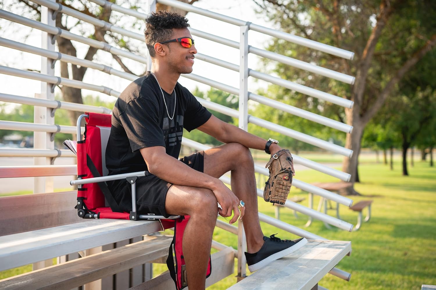 Stansport Tubular Frame Folding Stadium Seat - Gallery 15