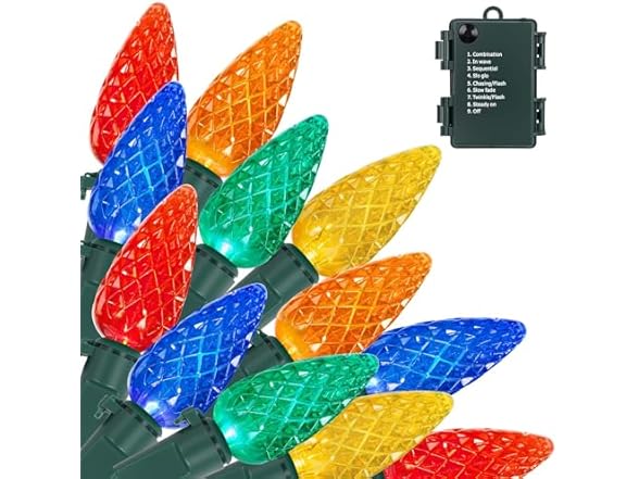 Brightever C6 Christmas Lights, 35FT