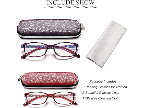 Women's Blue Light Reading Glasses 2-PK
