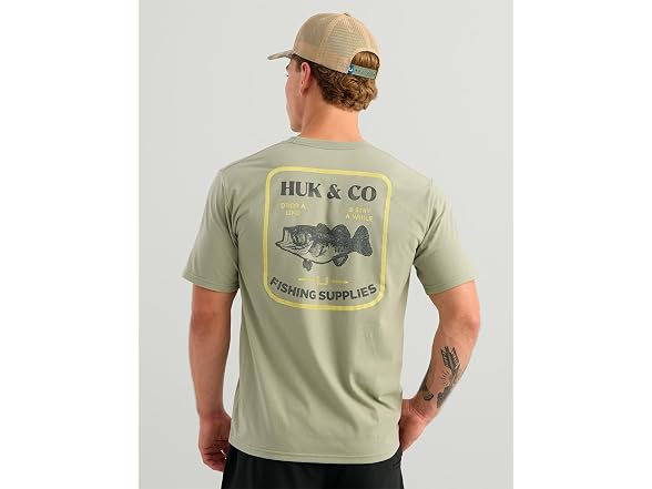 HUK Men's Short Sleeve Tee Seagrass (XX-Large)