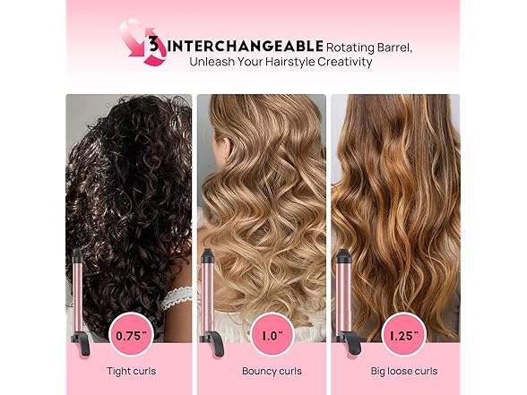 MESCOMB Dual Voltage Automatic Rotating Curling