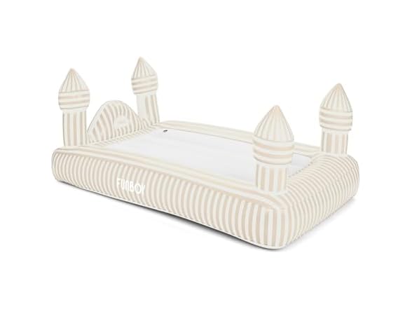 FUNBOY Striped Castle Inflatable Travel Air Bed & Mattress