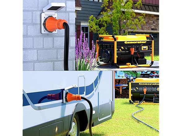 Nilight 50 AMP RV Shore Power Inlet