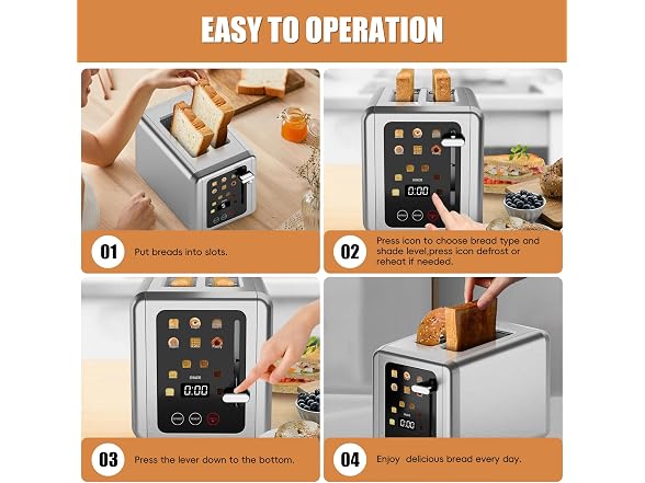 WHALLPRO Touch Screen Toaster