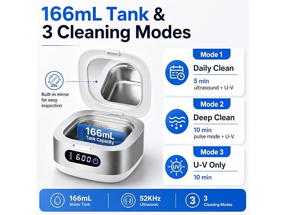 Cordless Ultrasonic Retainer Cleaner