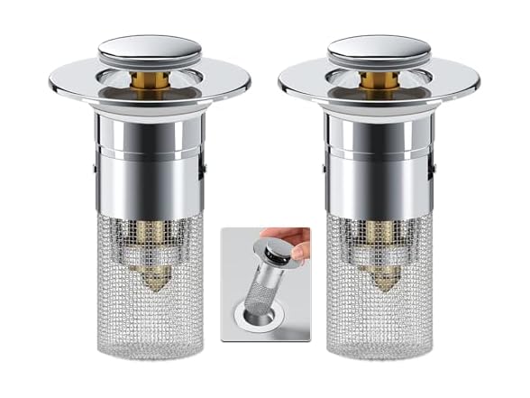 2Pcs Bathroom Sink Drain Stopper