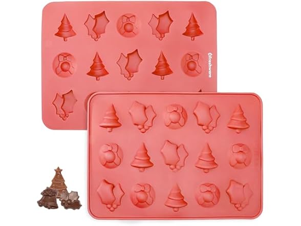 Freshware Silicone Chocolate Molds 2PK