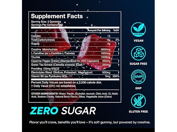 OFFPTE Creatine Monohydrate Gummies 8000mg