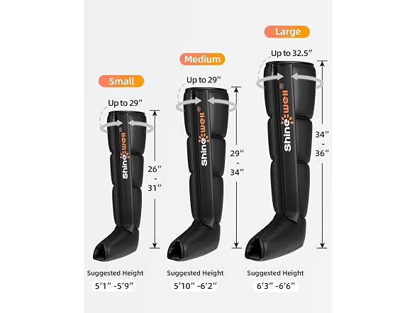 SHINE WELL NS526022 Air Compression Leg Massager