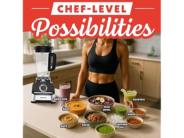 Gourmia Heavy Duty Countertop Blender 