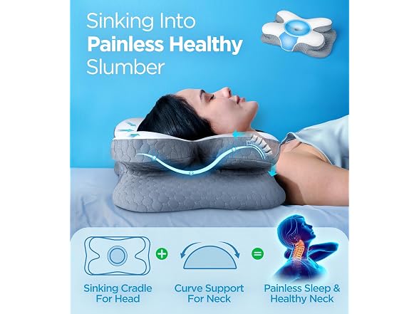 Osteo Cervical Neck Pillow Gray