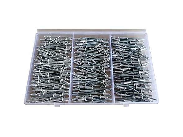 Aluminum Rivets Kit 300Pcs 1/8" Multi