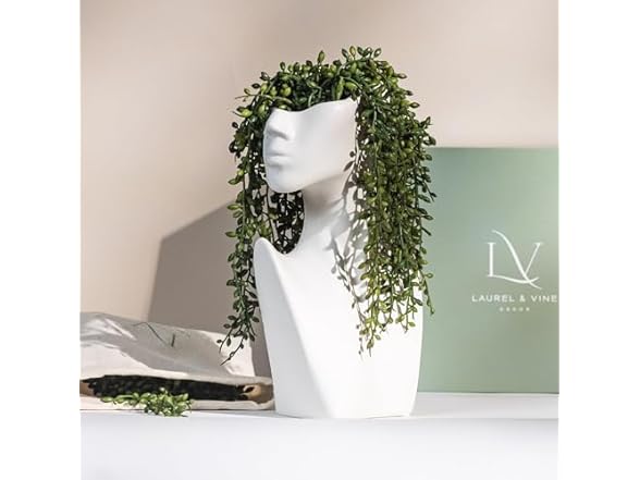 Laurel And Vine Decor Face Vase