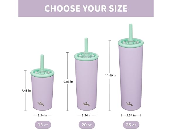 Konokyo 20oz Insulated Tumbler with Lid and Straw,Purple