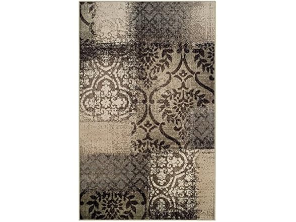 Superior Distressed Abstract Damask Indoor Area Rug (Your Choice)