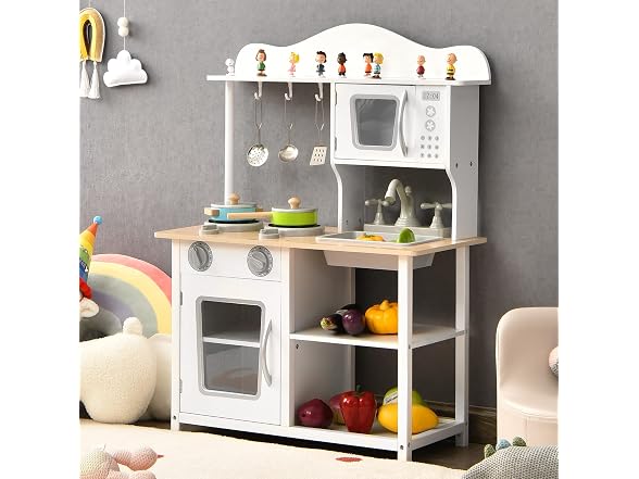Costzon Kids Wooden Kitchen Playset