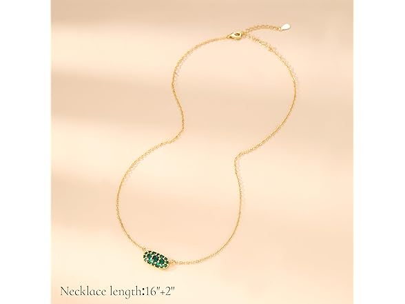 ANOBLEJRY Birthstone Necklace Sapphire