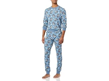 $7.99, Was $29.90, 73% Off! Amazon Essentials Mens Snug-Fit Cotton PJ Sleep Set dealfomo