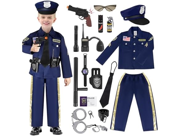 Kids Police Officer Halloween Costume