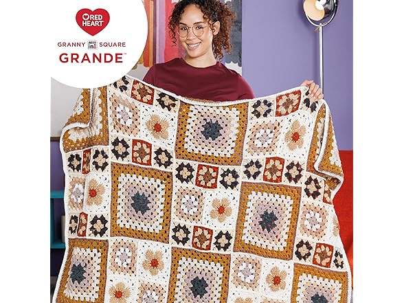 Red Heart All in One Granny Square Grande Phenomenon