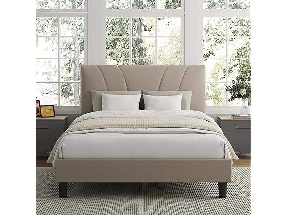 Avenco Upholstered Queen Bed Frame