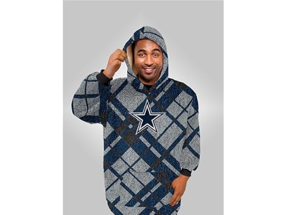 NFL Sherpa Flannel Hoodie Blanket - Choose Team