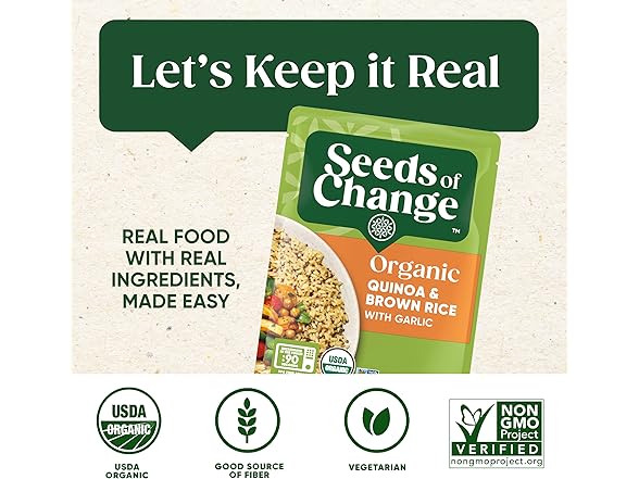 1CT SEEDS OF CHANGE Organic Quinoa & Brown Rice 8.5 oz
