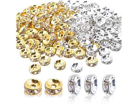 Aylifu Rondelle Beads, Crystal Spacers