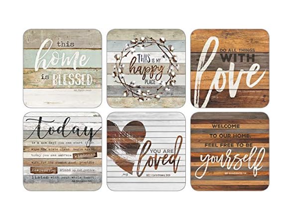 Marla Rae Cork-Backed Coaster Set