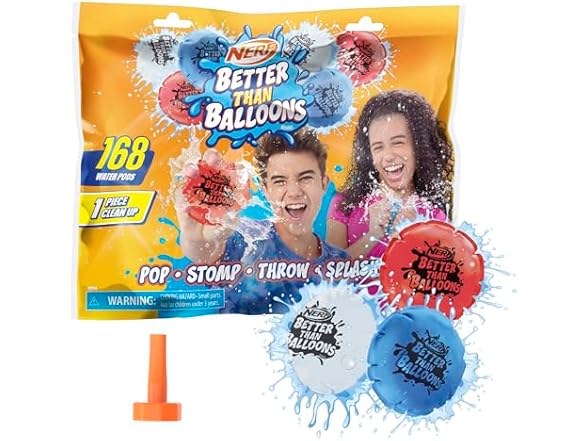 NERF Better Than Balloons Water Toys, 168 Pods,