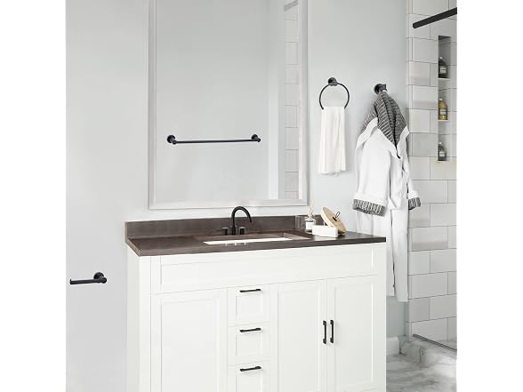 Design House Eastport 4-Piece Bath Accessory Set, Matte Black