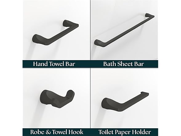 Mega Handles Bathroom Towel Holder Set