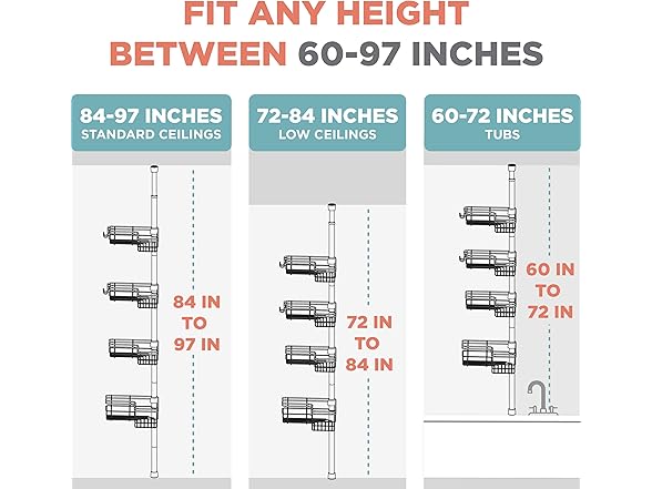 Zenna Home Tension Shower Caddy Bronze